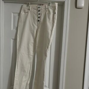 CAbi Cream Straight Leg Jeans